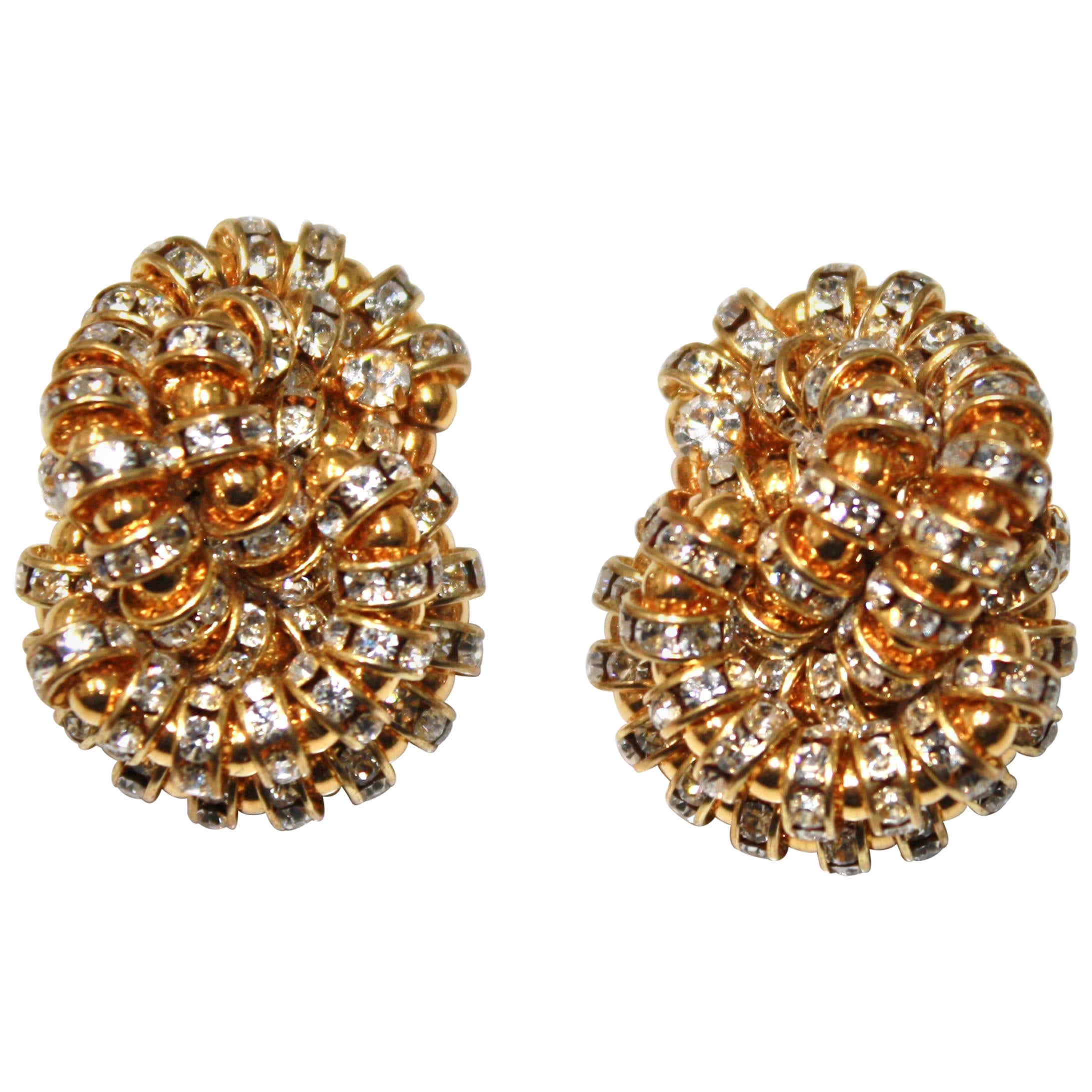 Francoise Montague large Knott Clip Earrings For Sale