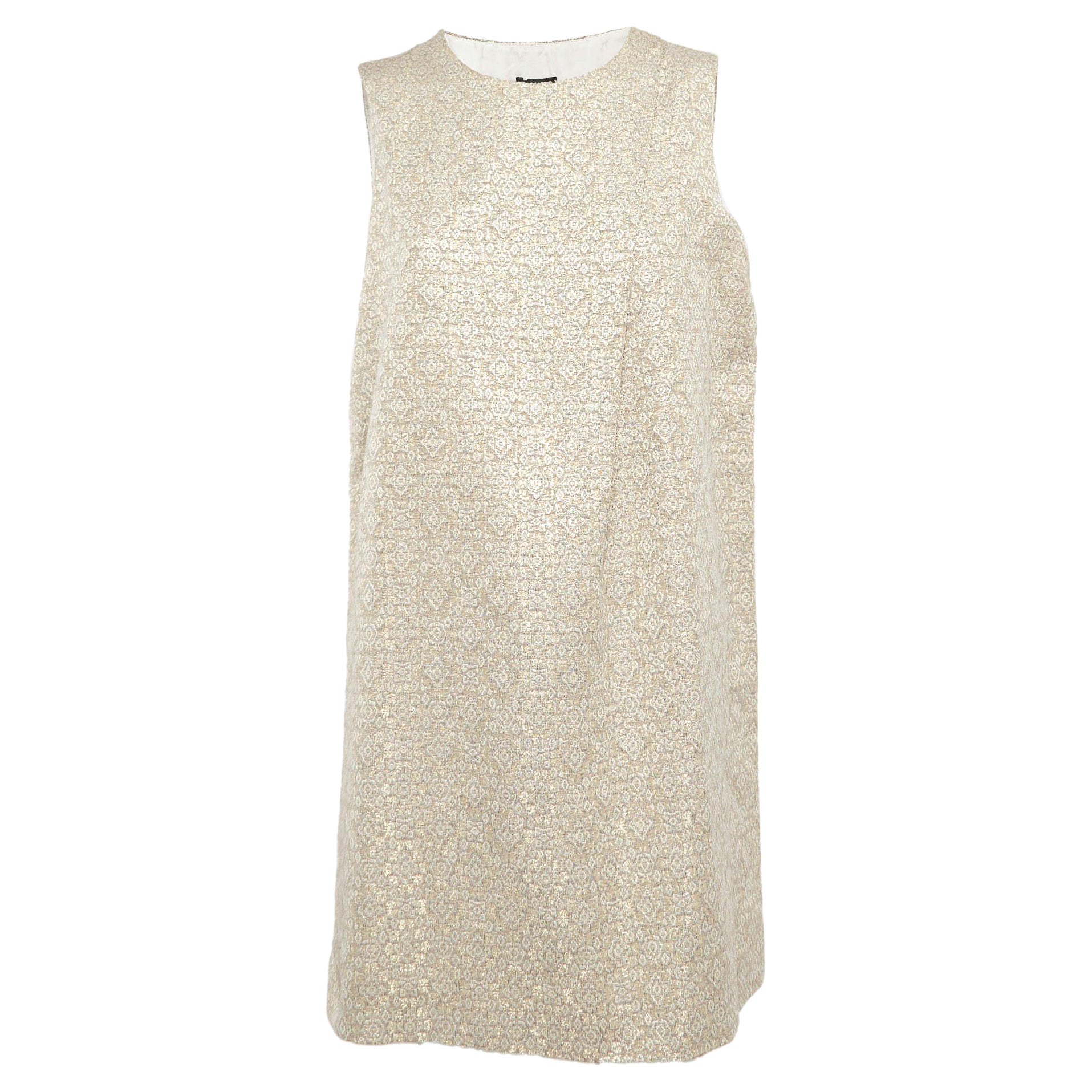 Minivestido sin mangas de jacquard metalizado Joseph Sally M en venta