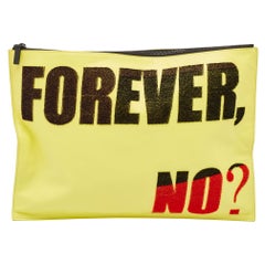 Kenzo Yellow Leather Oversized Forever No? Clutch
