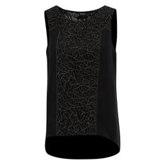 Rag & Bone Black Lace Panel Sleeveless Top Size M