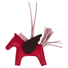 Hermes Pegase Rodeo PM Bag Charm Framboise Rouge Sellier and  Rose Sakura