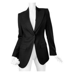 ALEXANDER MCQUEEN fw2001 "WHAT A MERRY-GO-ROUND" BLACK WOOL BLAZER