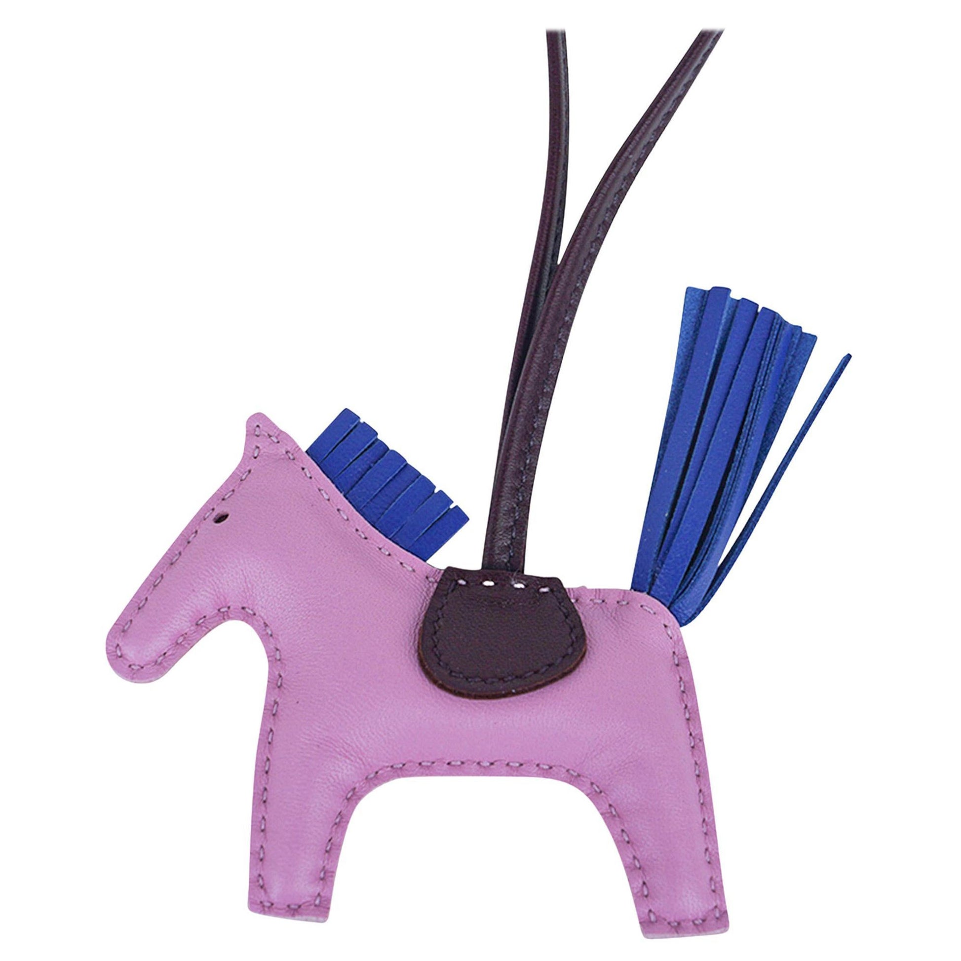 Hermes Rodeo PM Bag Charm Mauve Sylvestre / Bleu de France / Rouge Sellier For Sale
