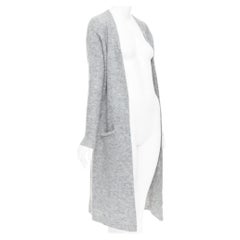 BY MALENE BIRGER grey wool mohair blend long knit cardigan sweater XS