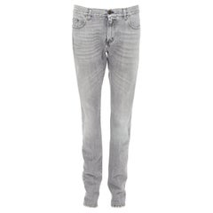 Jean skinny gris lavé à la pierre SAINT LAURENT D02 M/SK-LW 30 po