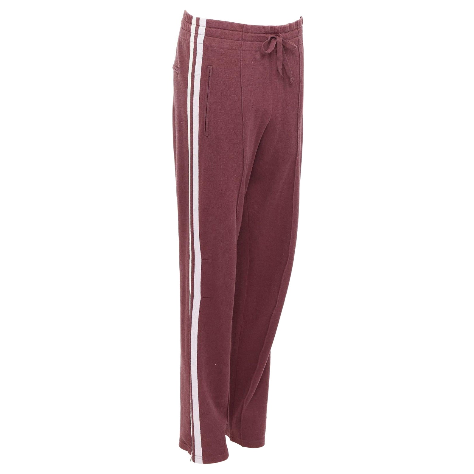 ISABEL MARANT Etoile - Pantalon de course avec bordure rose bordeaux FR38 M
