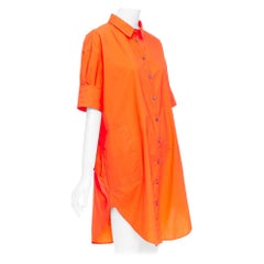ACNE STUDIOS 2016 Lash Tech Pop neon orange chemise en coton FR34 XS