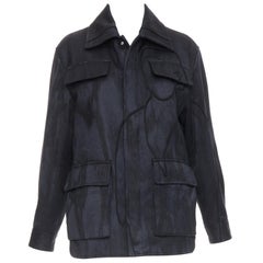 DIOR Homme AMOAKO BOAFO Giacca safari con patchwork applicati e silhouette FR44 XS