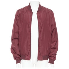 GUCCI 2015 Reversible  burgundy nylon GG monogram zip bomber IT54 XXL