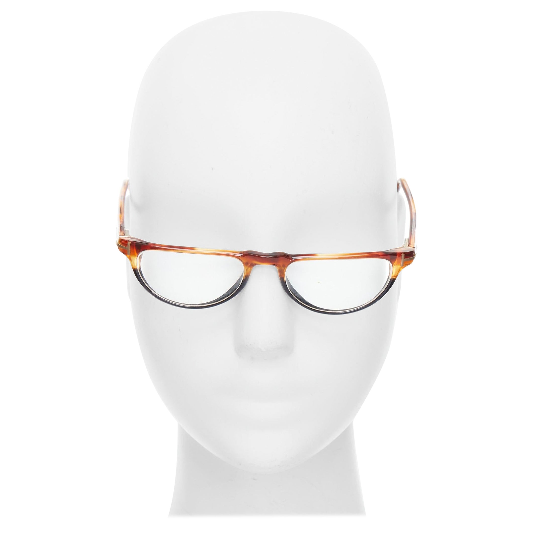 Tom Ford TF5117 occhiali da lettura con mezza sfera in tartaruga marrone in vendita