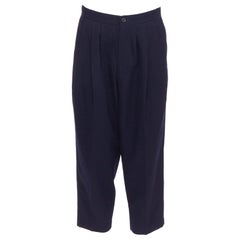 COMME DES GARCONS 2016 - Pantalon court ballon en laine bleu marine S