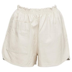 Stella McCartney Skin Free Skin pantaloncini beige in ecopelle con taschino  IT38 XS
