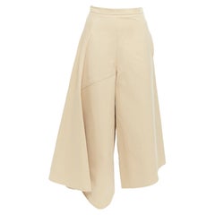 Ports 1961 pantaloni culottes asimmetrici in cotone beige IT38 XS