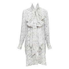 Fendi FF Karligraphy off white monogram marble print midi dress IT42 M. I.