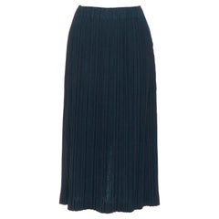 Issey Miyake Pleats Please, gonna a pieghe in misto lana con spacco posteriore JP3 L.