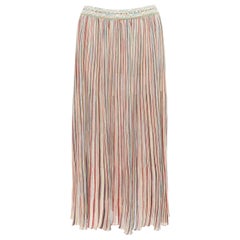MISSONI jupe midi à rayures en coton mélangé multicolore IT42 M
