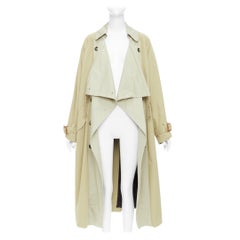 ISABEL MARANT 2023 Runway Ebani, trench in cotone bicolore con coulisse FR34 XS