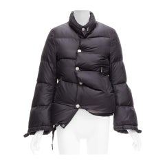 JUNYA WATANABE 2007 graphite grey down feather deconstructed asymmetric jacket