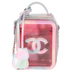 Chanel Rosa PVC Brevetto CC Nord Sud Filigrana Vanity Case