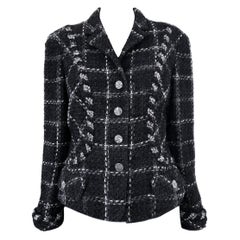 Chanel CC Buttons Timeless Black Tweed Jacket 40 FR