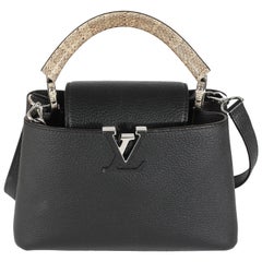 Louis Vuitton Black Taurillon Python Capucines BB