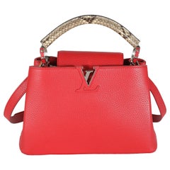 Louis Vuitton Rubis Taurillon Python Capucines BB