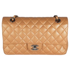 Chanel Bronze Gold Quilted Medium Classic Double Flap Bag