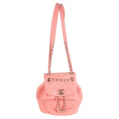 Chanel Pink Quilted Lambskin Mini Duma Drawstring Backpack