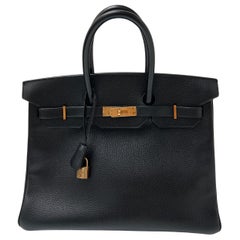Hermes Black Birkin 35 Bag