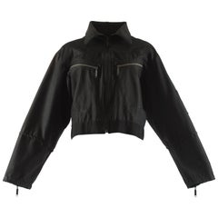 Maison Martin Margiela Spring-Summer 1996 black cotton cropped flight jacket
