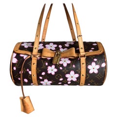 Louis Vuitton x Takashi Murakami Papillon 28 Cherry Blossom Monogram Handbag