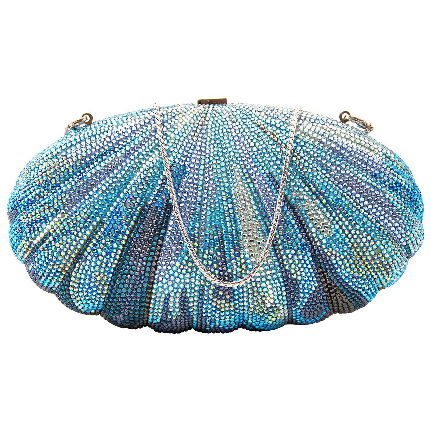 Judith Leiber Blue Shell Clutch