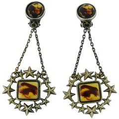 Jean Paul Gaultier Vintage Novelty Dangling Earrings