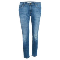 Versace Kollektion Blau verschönerte Denim Jeans M Taille 30"