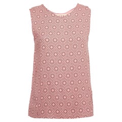 Marni Pink Printed Crepe Sleeveless Top S