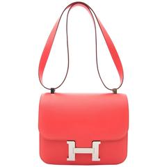 BRAND NEW Hermès Constance 24cm Epsom Rose Jaipur 5