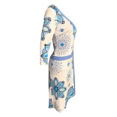 Emilio Pucci Signature Print Seide Top Rock Anzug Ensemble Set As Kleid M
