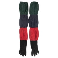 Gants longs en cuir coloré Hermès