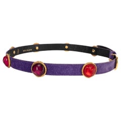 Yves Saint Laurent Purple Inside-out Belt