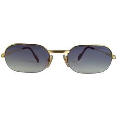 New Cartier Ascot Vendome Gold 53mm Half Frame Sunglasses Elton John France 4