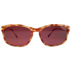 Cartier Reflet Honey Brown Sunglasses 56/18 18k Gold France 1991