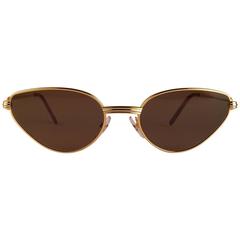 New Cartier Rivoli Vendome 54mm Cat Eye Sunglasses 18k Heavy Plated France