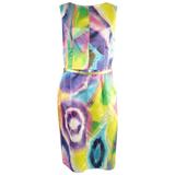 Dolce & Gabbana - Vestito con stampa Tie Dye in seta multipla e tasche - 44