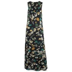 Hermes New Runway Schwarzer Stein "Mineraux" Maxikleid - 36 - rt. $5.150