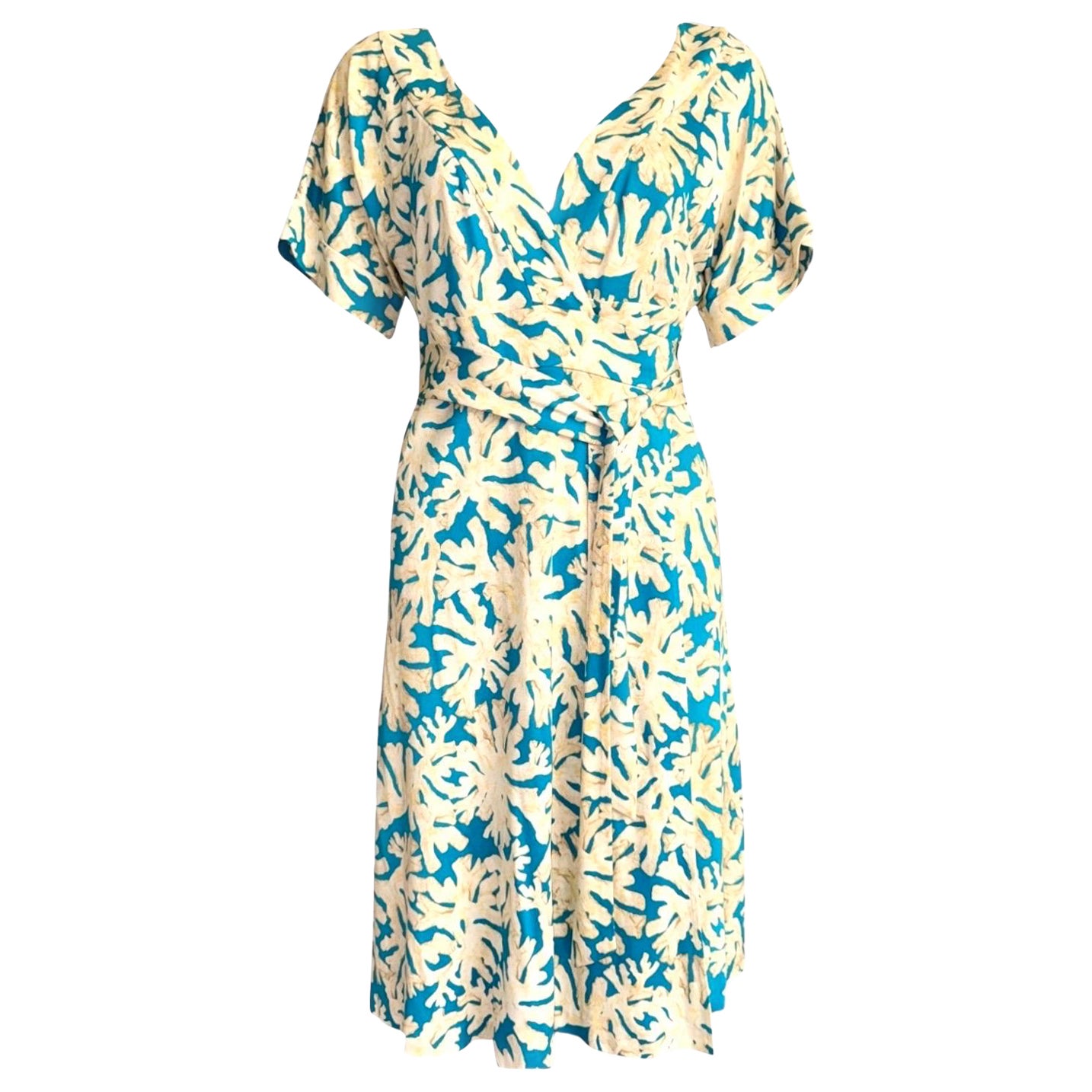 NEW DVF Diane von Furstenberg Signature Silk Wrap Dress 10 For Sale