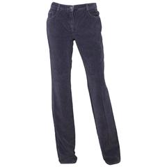 Chanel Grey Corduroy CC Pocket Boot Cut Jeans sz FR42 5