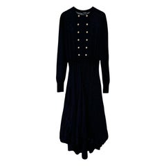 Chanel Iconic 2020 Ad Campaign Maxi Black Shimmer Dress 34 FR