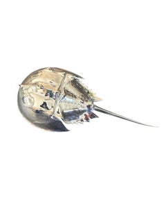 Cangrejo herradura de plata moldeado a partir de la criatura original