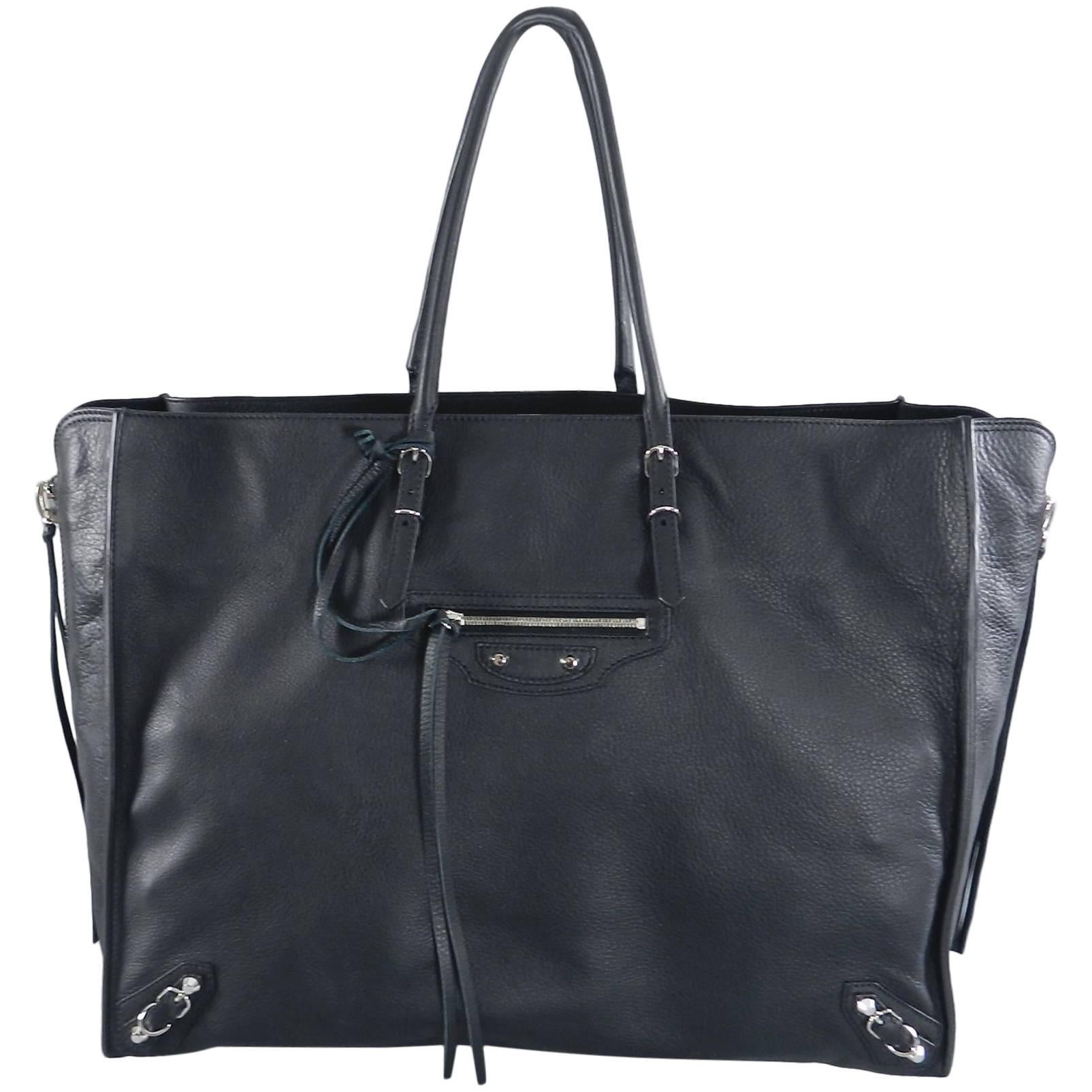 Balenciaga Papier A4 Black Zip Around Tote Bag