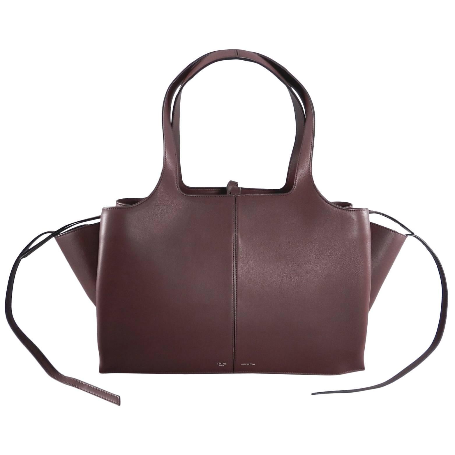 Celine Burgundy Trifold Bag 2016 collection